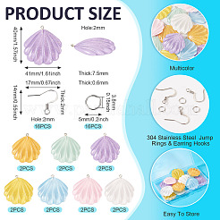 DIY Resin Shell Shape Earring Kits&nbsp;DIY-TA0011-06