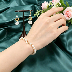 Natural Cultured Freshwater Pearl Connector Charms&nbsp;PALLOY-YW0001-52