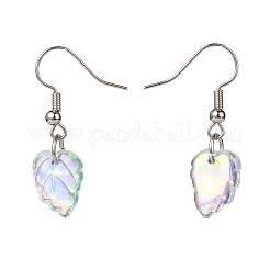 6 Pairs 6 Style Colorful Rhinestone Flower & Cross & Leaf & Teardrop Dangle Earrings&nbsp;EJEW-JE05046