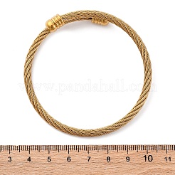 304 Stainless Steel Torque Bangles for Women&nbsp;BJEW-G584-18G