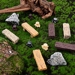 12Pcs 2 Styles Resin Benches&nbsp;DJEW-GF0001-81