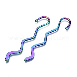 Rainbow Color Alloy Bookmark Findings&nbsp;PALLOY-N163-177-NR