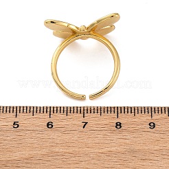 Brass Open Cuff Rings for Women&nbsp;RJEW-G341-04G-02
