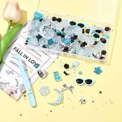 ABS Plastic Imitation Pearl & Alloy & Acrylic & Resin Cabochons Findings Kits&nbsp;DIY-FS0009-78