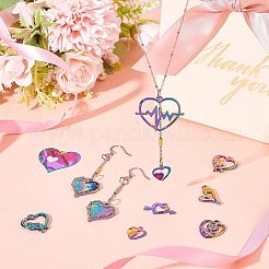 32Pcs 8 Style  Valentine's Day Ion Plating(IP) 201 Stainless Steel & Alloy Pendants&nbsp;STAS-UN0039-03
