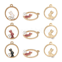 30Pcs 3 Colors Zinc Alloy Enamel Pendants&nbsp;ENAM-KS0001-06