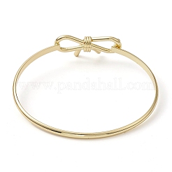 Bowknot Brass Bangles&nbsp;BJEW-D039-39G