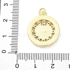 Brass Micro Pave Cubic Zirconia and Enamel and ABS Imitation Pearl Pendants&nbsp;KK-D325-24G-02