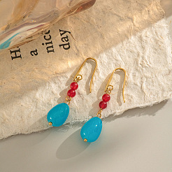Stainless Steel Teardrop Dangle Earrings&nbsp;YL7427