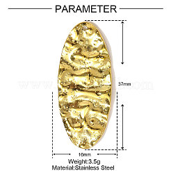 304 Stainless Steel Pendants&nbsp;STAS-OY001-37G