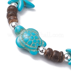 Coconut Braided Bead Bracelets&nbsp;BJEW-JB10078-02