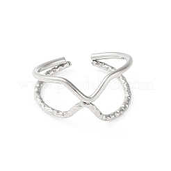 Non-Tarnish 304 Stainless Steel Open Cuff Rings&nbsp;RJEW-S418-02P