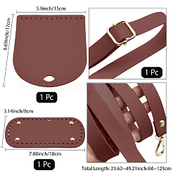 1 Bag Handmade PU Leather Crochet Shoulder Bag Accessories Kits&nbsp;DIY-CL0001-04C