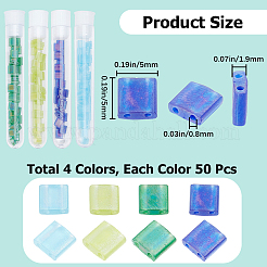 200Pcs 4 Colors MIYUKI TILA Beads&nbsp;SEED-CN0001-18