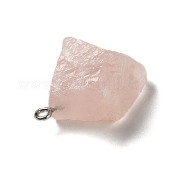 Raw Rough Natural Rose Quartz Pendants&nbsp;G-A028-01D