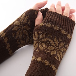 Polyacrylonitrile Fiber Yarn Knitting Long Fingerless Gloves&nbsp;COHT-PW0001-17C