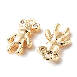 Rack Plating Brass Micro Pave Cubic Zirconia Pendants&nbsp;KK-K333-85G