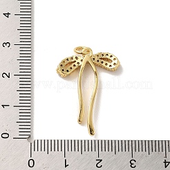 Rack Plating Brass Micro Pave Clear Cubic Zirconia Pendants&nbsp;KK-C047-19G