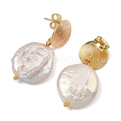 Natural Keshi Pearl Stud Dangle Earrings&nbsp;EJEW-JE07133-01