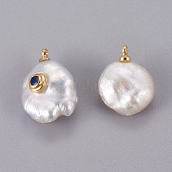 Natural Cultured Freshwater Pearl Pendants&nbsp;PEAR-F008-31G-05