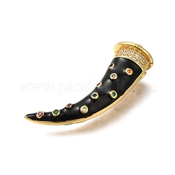 Rack Plating Brass Micro Pave Cubic Zirconia Pendants&nbsp;X-ZIRC-F142-18G