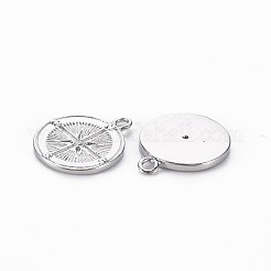 Brass Micro Pave Clear Cubic Zirconia Pendants&nbsp;KK-S356-681A