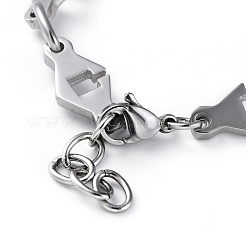 Tarnish Resistant 304 Stainless Steel Link Chain Bracelets&nbsp;BJEW-G582-61P