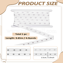 Alloy Snap Button Tape Trim Polyester Herringbone Ribbons&nbsp;DIY-LP0003-67B