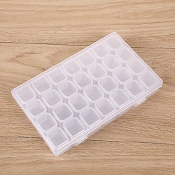 Transparent Plastic 28 Grids Bead Containers&nbsp;CON-PW0001-029