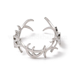 Non-Tarnish 304 Stainless Steel Open Cuff Rings&nbsp;RJEW-Q808-04A-P