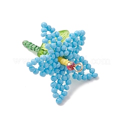 Glass Seed Beaded Pendants&nbsp;PALLOY-MZ01283-01