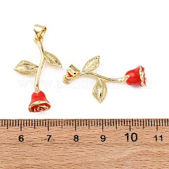 Brass Enamel Pendants&nbsp;KK-K408-36A-G