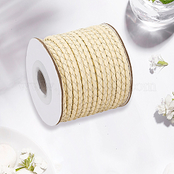 1 Roll Round Braided Cowhide Cords&nbsp;WL-CY0001-01B