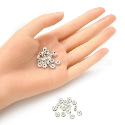 Brass Rhinestone Spacer Beads&nbsp;RB-YW0001-04C-01S
