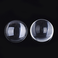 Transparent Glass Cabochons&nbsp;GGLA-R026-30mm-B