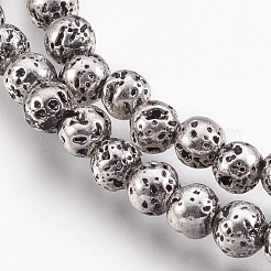 Electroplate Natural Lava Rock Beads Strands&nbsp;G-I200-17