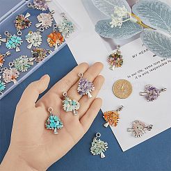 28Pcs 7 Styles Chakra Alloy European Dangle Charms&nbsp;G-FH0001-81