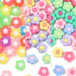 30Pcs Two Tone Opaque Acrylic Beads&nbsp;SACR-YW0001-83