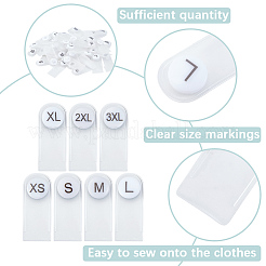 210Pcs 7 Styles Plastic Clothing Size Labels&nbsp;FIND-CY0001-86B