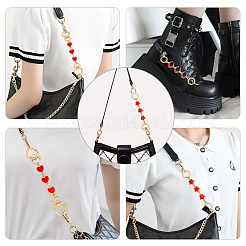 3Pcs 3 Styles Star Moon Heart Alloy Enamel Link Bag Extension Chains&nbsp;AJEW-AR0002-01