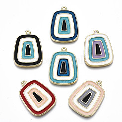Eco-Friendly Alloy Enamel Pendants&nbsp;ENAM-Q438-009-NR