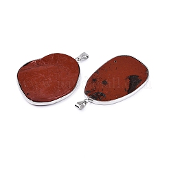 Natural Red Jasper Pendants&nbsp;G-N362-04P-03