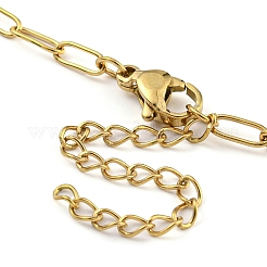 304 Stainless Steel Paperclip Chains Necklace Makings&nbsp;X-AJEW-P119-05G