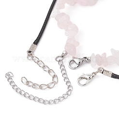 2Pcs 2 Style Natural Rose Quartz Bullet & Alloy Sun Pendant Necklaces Set&nbsp;NJEW-JN04514-04