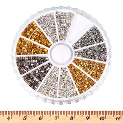 1 Box 3 Color Column Brass Crimp Beads for Jewelry Making Size 1.5~2x1.5~2mm&nbsp;KK-PH0009-02-B