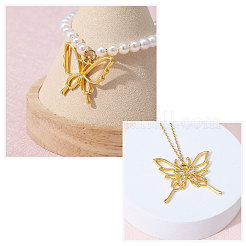 5 Styles Butterfly Zinc Alloy Open Back Bezel Pendants&nbsp;FIND-CA0009-52G