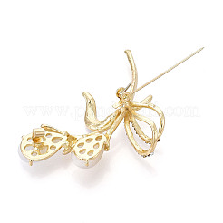 Flower Alloy Brooch&nbsp;JEWB-C037-33B-G