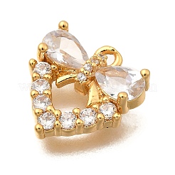Brass Micro Pave Cubic Zirconia Charms&nbsp;KK-B152-22G
