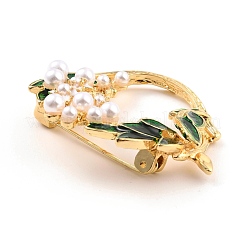 Garland Alloy Brooch with Resin Pearl&nbsp;JEWB-O009-08