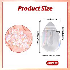 200Pcs Transparent Spray Painted Glass Charms&nbsp;GLAA-SP0001-56
